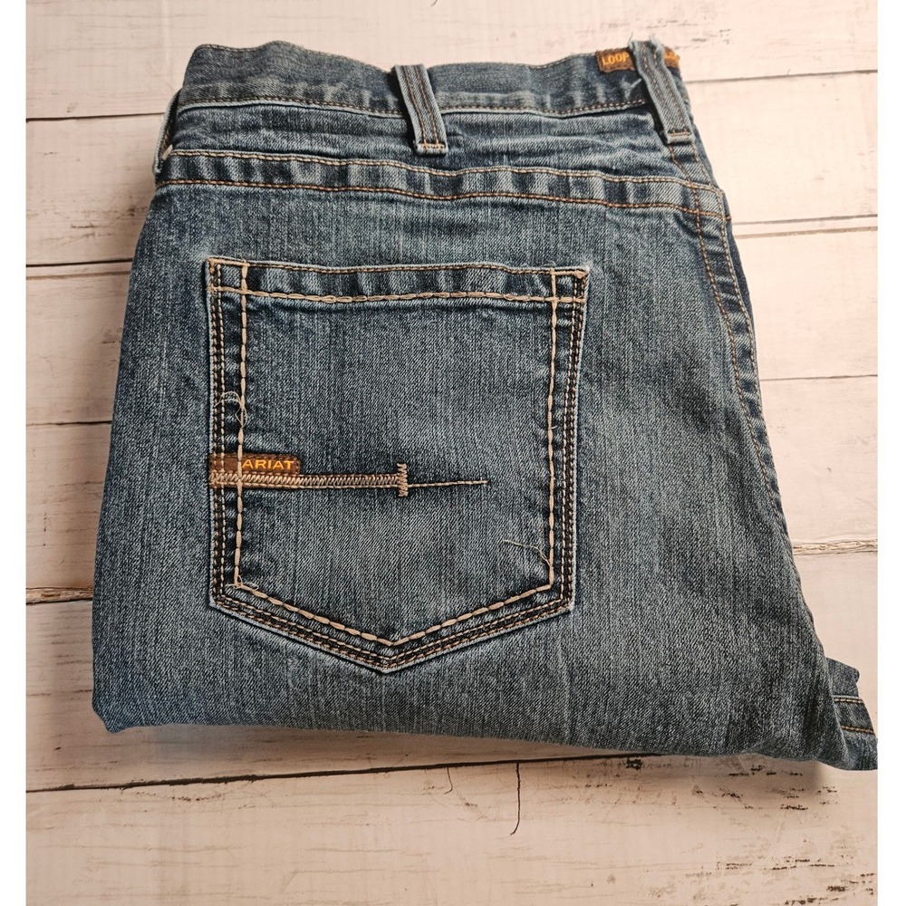 Ariat M5 Straight Leg Jeans Mens 40x32 Medium Wash Western Denim